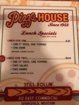 Menu photo 5 Pizza House Springfield, MO