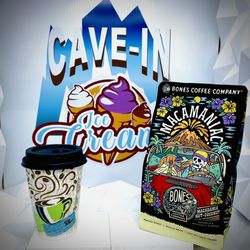 Cave-in Ice Cream - Macadamia and coconut coffee