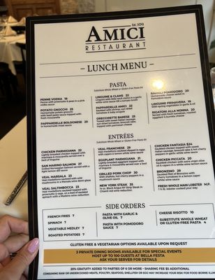 Menu photo 3 Amici Restaurant Cherry Hill, NJ
