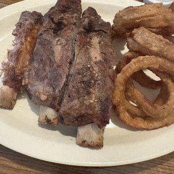 Honey I'm Home - Smoked barbecued ribs with an upgrade to onion rings - Diners Near Me - Bakersfield, California Honey I'm Home - Smoked barbecued ribs with an upgrade to onion rings - Diners Near Me - Bakersfield, California