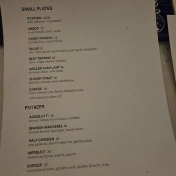 Billy Club - Menu - New American Near Me - Buffalo, New York