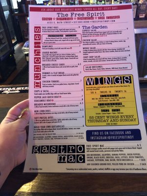 Menu photo 3 The Free Spirit Indianapolis, IN