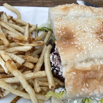 Meet & Eat - Lamb burger with fries - Breakfast & Brunch Near Me - Sacramento, California Meet & Eat - Lamb burger with fries - Breakfast & Brunch Near Me - Sacramento, California