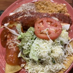 El Rey Azteca - Three 3 Entrees Combo: enchilada, burrito, tostada