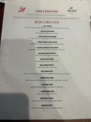 Menu photo 2 Ocado Restaurant Sherman Oaks, CA
