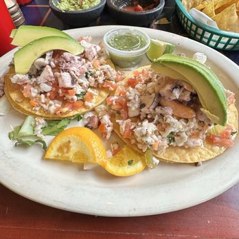 Frida's - Shrimp ceviche tostadas with octopus. - Mexican Near Me - Glenwood Springs, Colorado Frida's - Shrimp ceviche tostadas with octopus. - Mexican Near Me - Glenwood Springs, Colorado