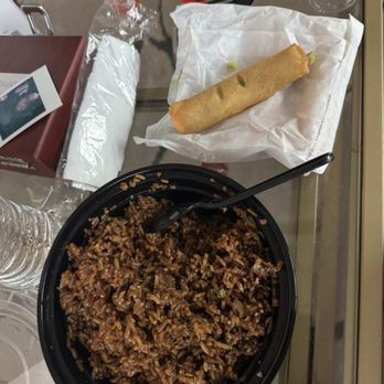 China Stix - Shrimp and crawfish rice with spring rolls - Chinese Near Me - Houston, Texas