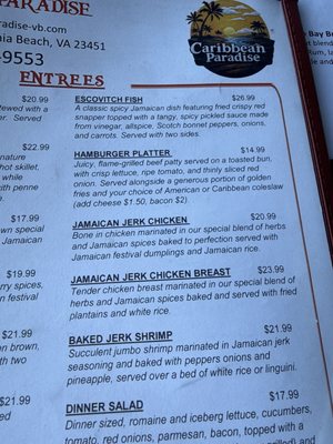 Menu photo 1 Caribbean Paradise Virginia Beach, VA Menu photo 1 Caribbean Paradise Virginia Beach, VA