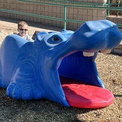 Golden Eagle Park - Blue hippo to climb in and on!