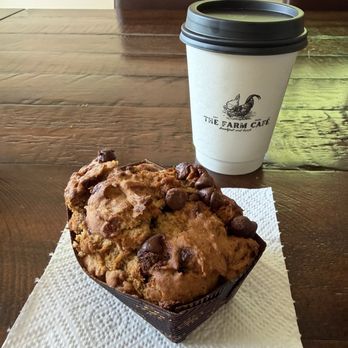 Farm Cafe - GF salted caramel banana chocolate chip bread. Pumpkin spice latter. - Breakfast & Brunch Near Me - Valhalla, New York Farm Cafe - GF salted caramel banana chocolate chip bread. Pumpkin spice latter. - Breakfast & Brunch Near Me - Valhalla, New York