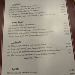 La Perla Ristorante Pizzeria - Menu