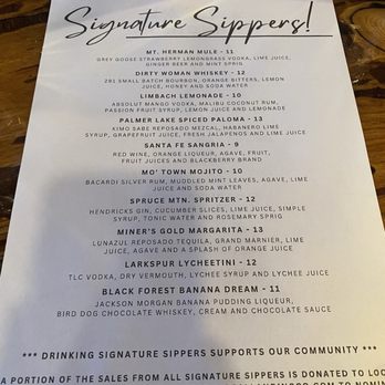 Local Landing - Signature sippers menu - Cocktail Bars Near Me - Monument, Colorado