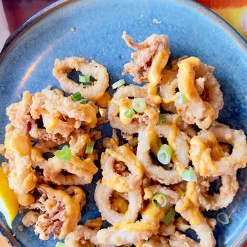 Hooked - $14 | Town Dock Calamari w/ spicy mayo and lemon wedge. Very fresh, cooked to perfection. Not rubbery - Seafood Near Me - Ocean City, Maryland