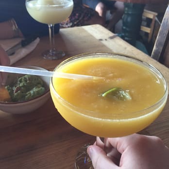 Jose Tejas - Mango Margarita (new orleans style) Regular one in the back and guacamole - Cajun/Creole Near Me - Iselin, New Jersey