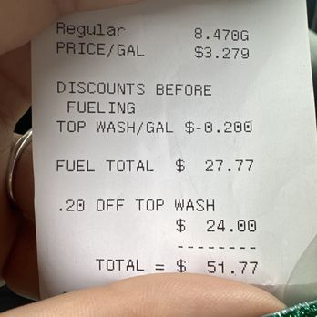 Sam's Xpress Car Wash - Receipt for full tank of gas with top wash option - Car Wash Near Me - Chester, Virginia Sam's Xpress Car Wash - Receipt for full tank of gas with top wash option - Car Wash Near Me - Chester, Virginia