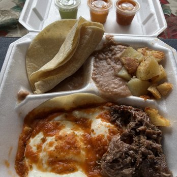 Don Mario Mexican Restaurant - Huevos Rancheros with Barbacoa - Mexican Near Me - Lakeway, Texas