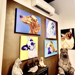 White dog painting reminds me of Fendi