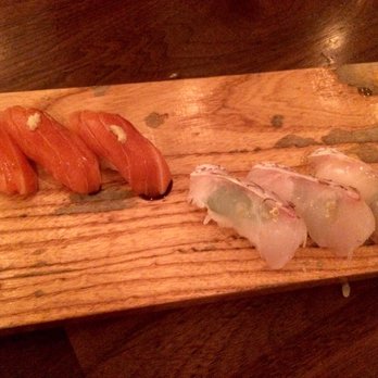Uchi Dallas - Sake Toro (L) and Madai (R) - Japanese Near Me - Dallas, Texas Uchi Dallas - Sake Toro (L) and Madai (R) - Japanese Near Me - Dallas, Texas