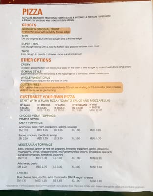Menu photo 8 Giorgio's Pizzeria San Francisco, CA Menu photo 8 Giorgio's Pizzeria San Francisco, CA