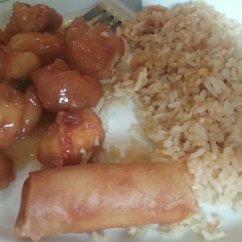 China Delight Restaurant - This was disgusting. No flavor at all!! Honey orange chicken. I guess? - Chinese Near Me - Carmel, California
