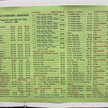 Lisa's Chicken - Menu - Chicken Wings Near Me - Cedar Hill, Texas