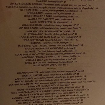 O Ya - Menu for May 19 - Japanese Near Me - Boston, Massachusetts O Ya - Menu for May 19 - Japanese Near Me - Boston, Massachusetts