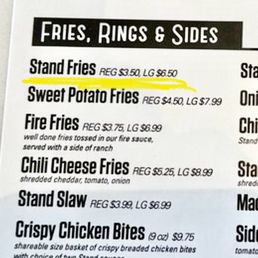 Large fries portion is same as regular when served. Just get regular. Large fries portion is same as regular when served. Just get regular.