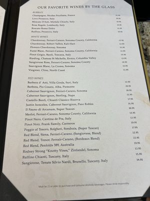 Menu photo 6 La Strada Reno, NV
