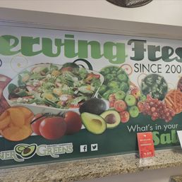 a serving fresh sign a serving fresh sign