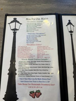 Menu photo 1 Macks on Main Gladwin, MI