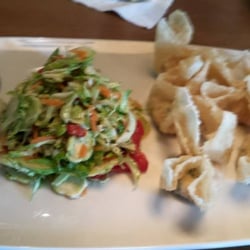Tupelo Honey Southern Kitchen & Bar - Shaved Brussels sprouts and NC country ham wontons