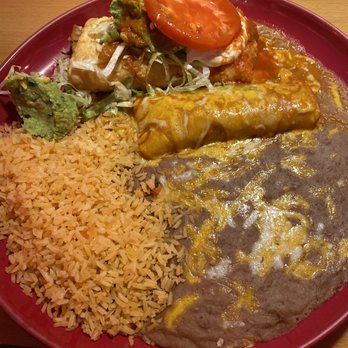 Mi Pueblo - Chicken chimichanga with a chicken enchilada. Delicious! - Mexican Near Me - Bonners Ferry, Idaho Mi Pueblo - Chicken chimichanga with a chicken enchilada. Delicious! - Mexican Near Me - Bonners Ferry, Idaho