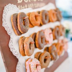 Round Rock Donuts - Donut wall from my wedding (photo captured by my wedding photographer, Victoria Liu Photography)