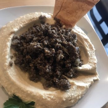 Cafe Baladi - Hummus with meat (YUM) - Lebanese Near Me - Malvern, Pennsylvania Cafe Baladi - Hummus with meat (YUM) - Lebanese Near Me - Malvern, Pennsylvania