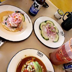 El Torito Sinaloense - Tosdada de camaron, tostada de ceviche de pescado, y callos