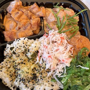 8th & B Poke - Medium combo...spicy ahi mayo and citrus salmon. Sooooooo good!!! - Poke Near Me - National City, California 8th & B Poke - Medium combo...spicy ahi mayo and citrus salmon. Sooooooo good!!! - Poke Near Me - National City, California