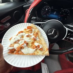 Frank's Pizzeria - Buffalo chicken pizza. I took a picture after my first bite.