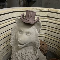 Clay CA - Someone made a sculpture of their dog : )
