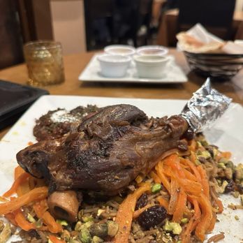 Afghan Bistro - Roasted lamb, and rice with raisins and pistachios - Afghan Near Me - Springfield, Virginia