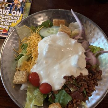 Alamo Steakhouse - House salad, some lettuce was past its fresh date. - Steakhouses Near Me - Gatlinburg, Tennessee Alamo Steakhouse - House salad, some lettuce was past its fresh date. - Steakhouses Near Me - Gatlinburg, Tennessee