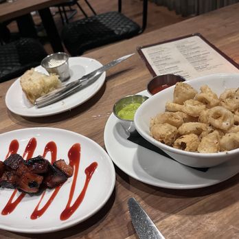 Echo & Rig - calamari and complimentary pork belly - Steakhouses Near Me - Sacramento, California