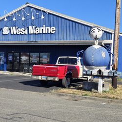 West Marine - Customer's face leaving a West Marine.
