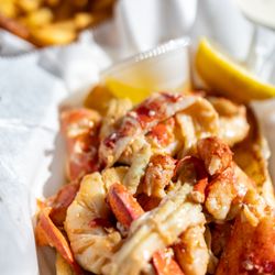 Boothbay Lobster Wharf - Jumbo Lobster Roll w/ Butter ($47 + $2/buttah)