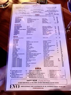 Menu photo 4 EVO Scottsdale, AZ Menu photo 4 EVO Scottsdale, AZ