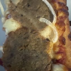 Rapid Pizza - Half a size of the Sicilian pizza delicious onion, and meatball