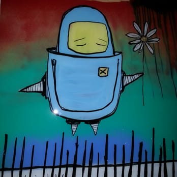 Blue Line Pizza - I like the art - Pizza Near Me - Mountain View, California