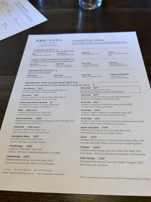 Menu photo 1 Amaterra Winery Portland, OR