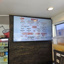 a menu for a bowl of soup