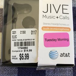Tuesday Morning - Decent headphones on clearance (pink sticker=20% off)!