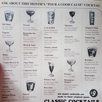 Ballyhoo - Classic cocktails $9 - New American Near Me - Buffalo, New York